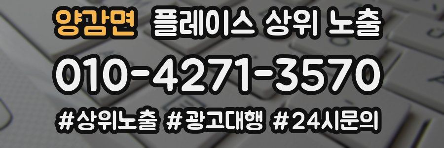 양감면 플레이스 상위 노출
