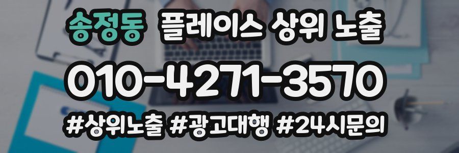 송정동 플레이스 상위 노출