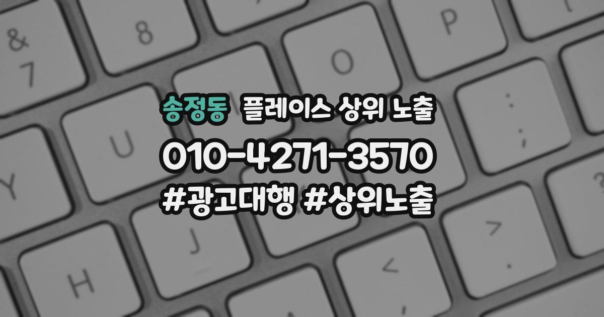 송정동 플레이스 상위 노출