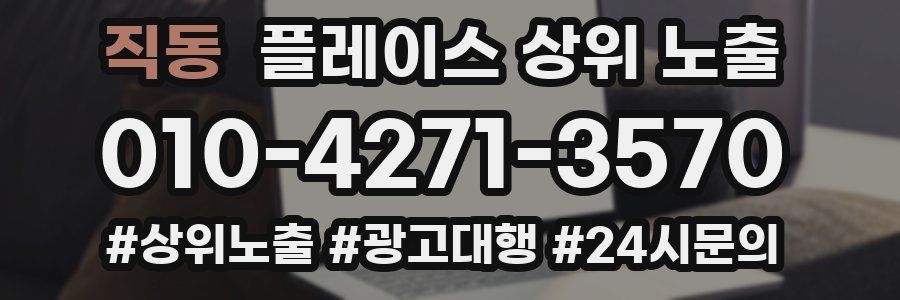 직동 플레이스 상위 노출