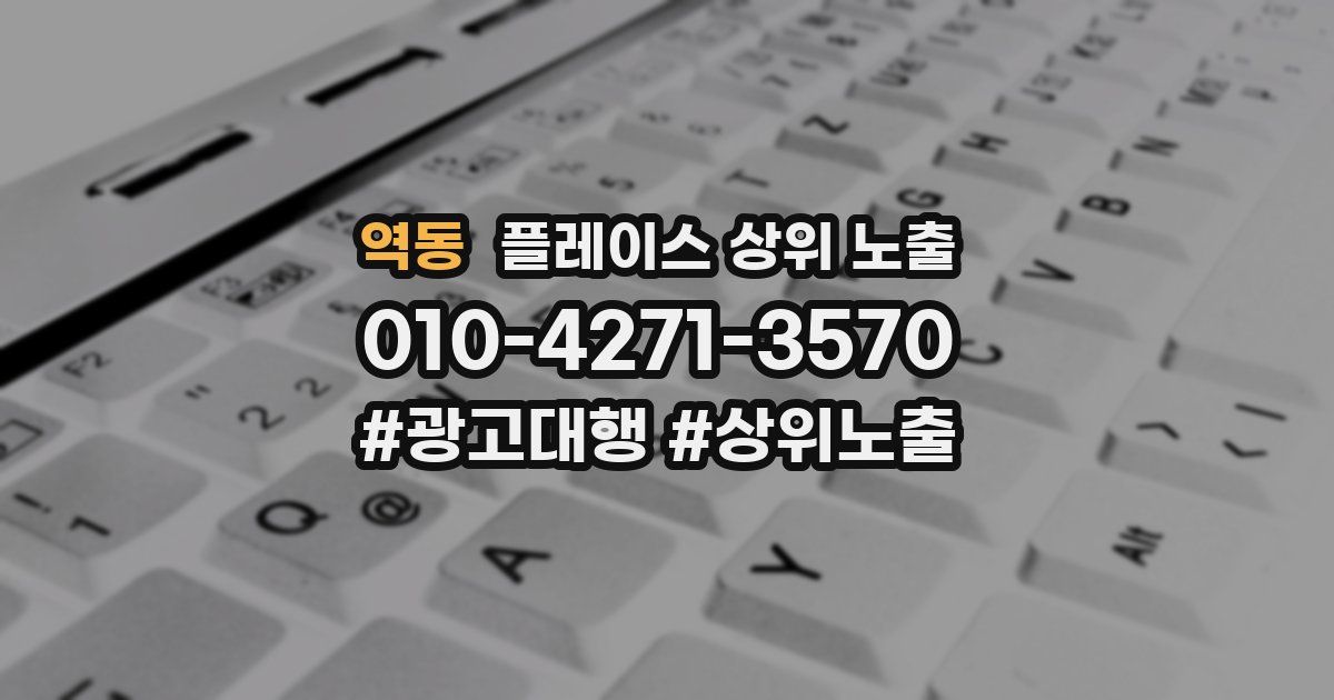 역동 플레이스 상위 노출