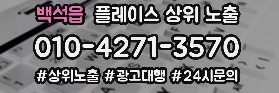 백석읍 플레이스 상위 노출