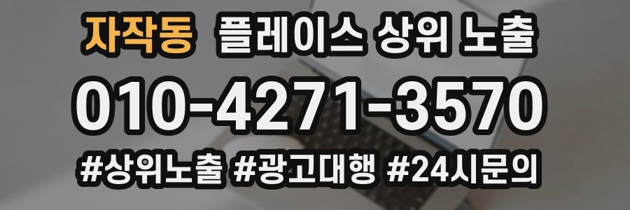 자작동 플레이스 상위 노출