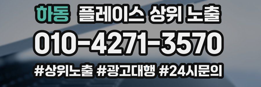 하동 플레이스 상위 노출