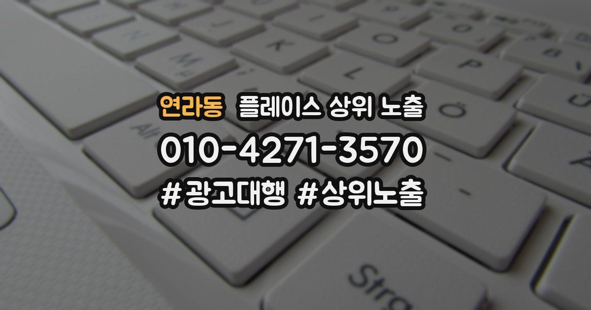 연라동 플레이스 상위 노출