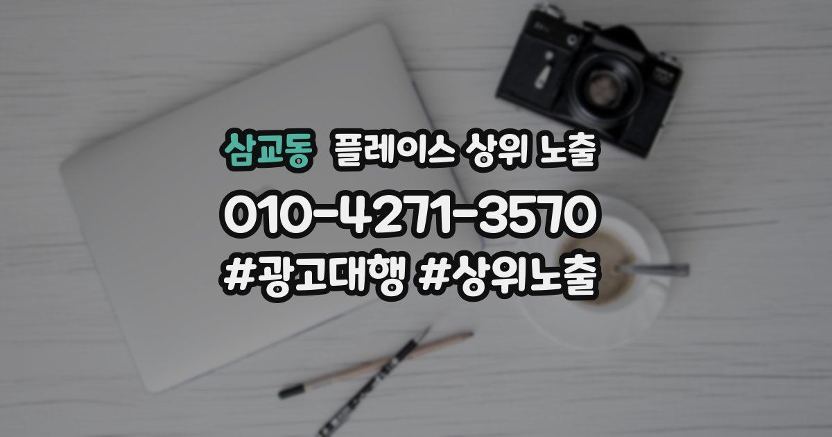 삼교동 플레이스 상위 노출