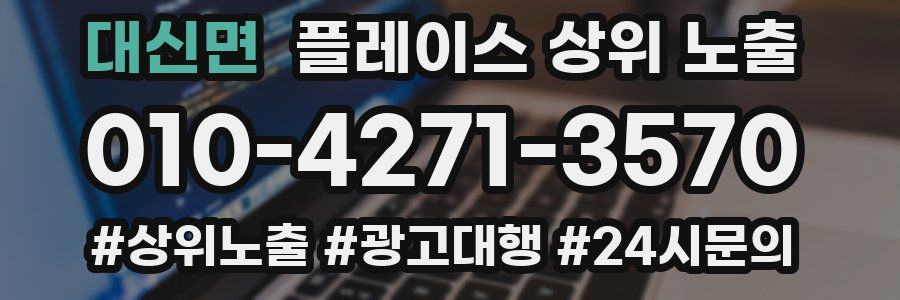 대신면 플레이스 상위 노출