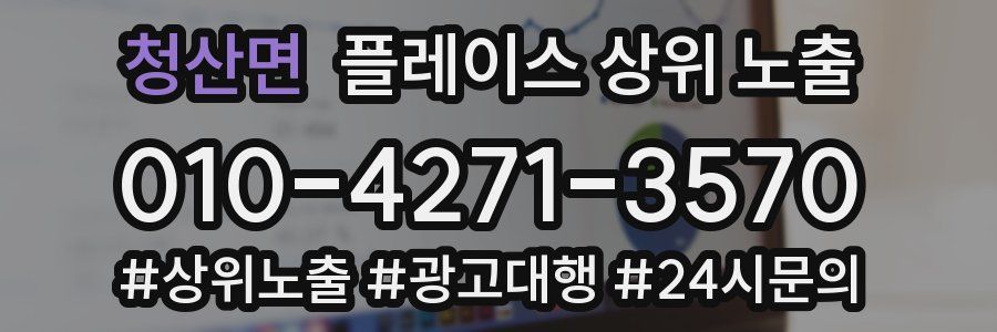 청산면 플레이스 상위 노출
