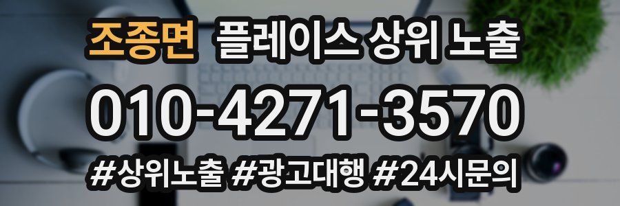 조종면 플레이스 상위 노출