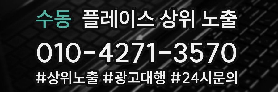 수동 플레이스 상위 노출