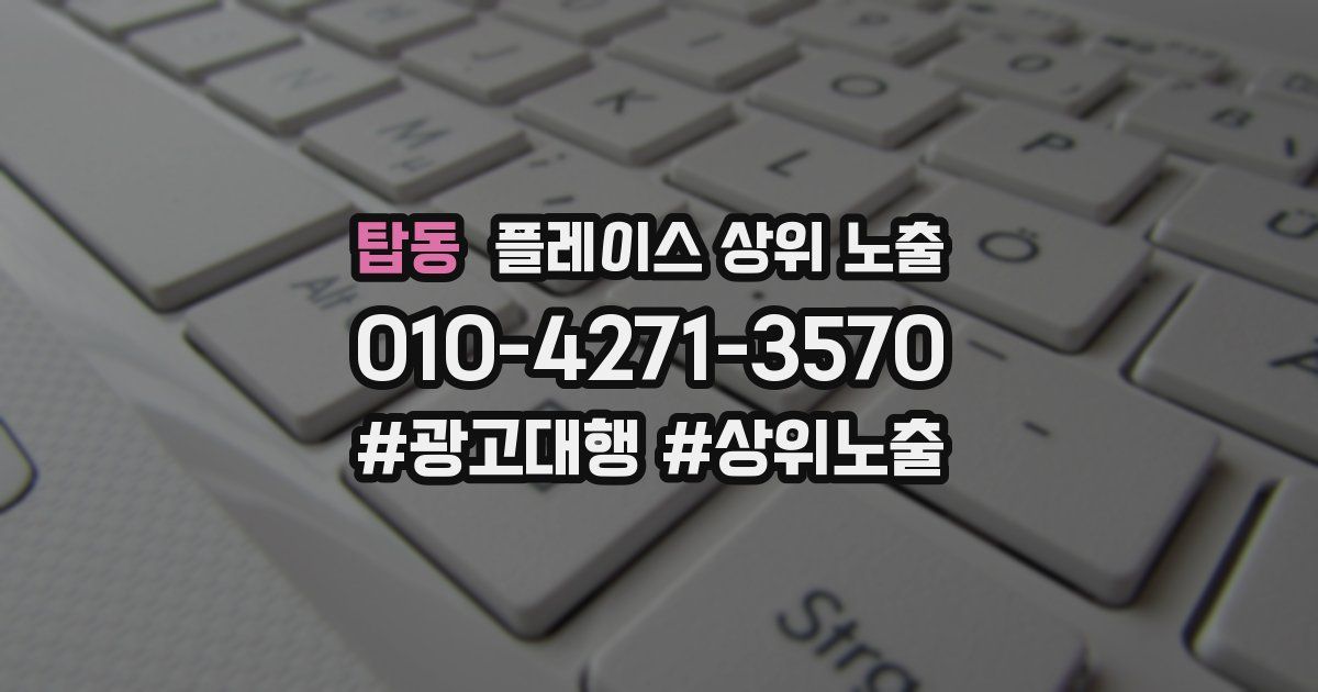 탑동 플레이스 상위 노출