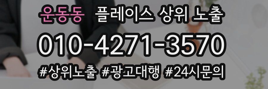 운동동 플레이스 상위 노출