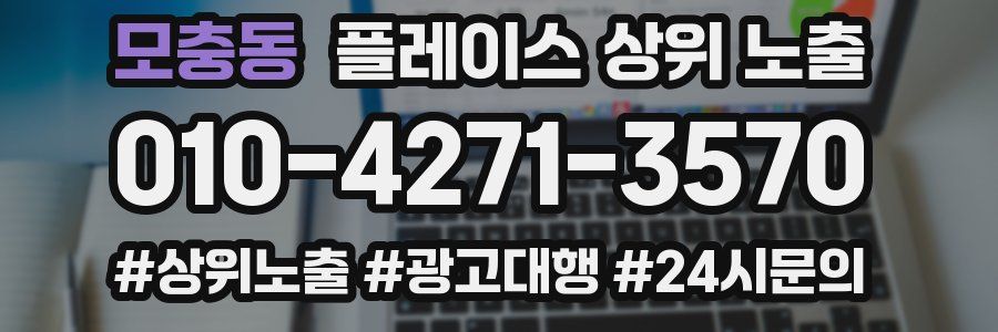 모충동 플레이스 상위 노출