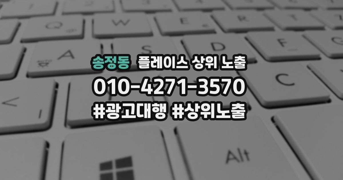 송정동 플레이스 상위 노출