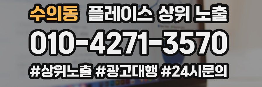 수의동 플레이스 상위 노출