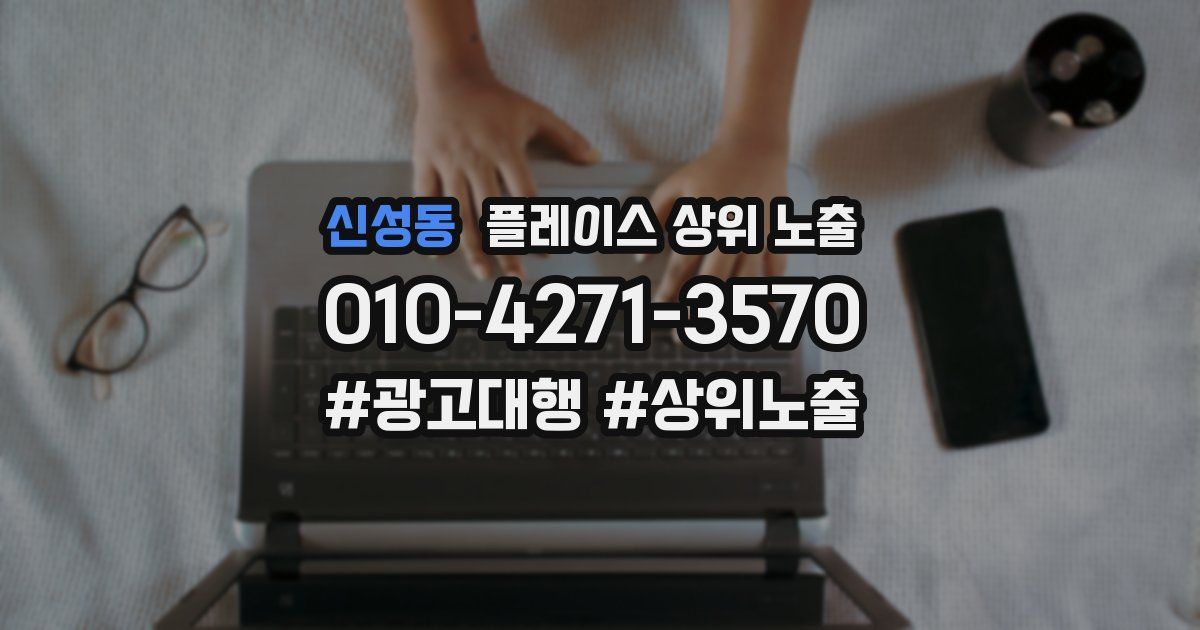 신성동 플레이스 상위 노출