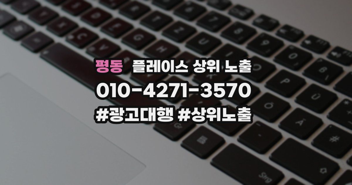 평동 플레이스 상위 노출