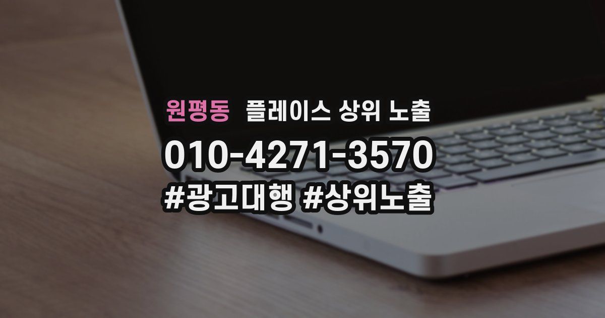 원평동 플레이스 상위 노출