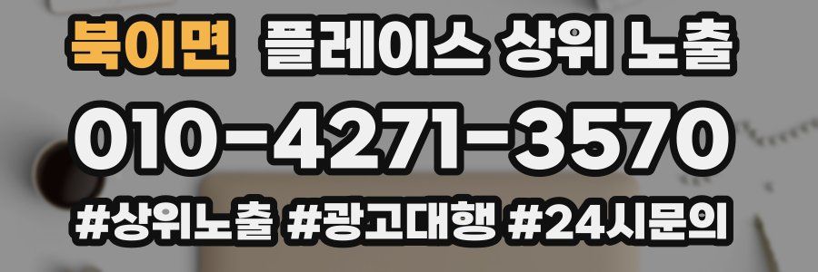 북이면 플레이스 상위 노출