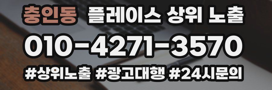 충인동 플레이스 상위 노출