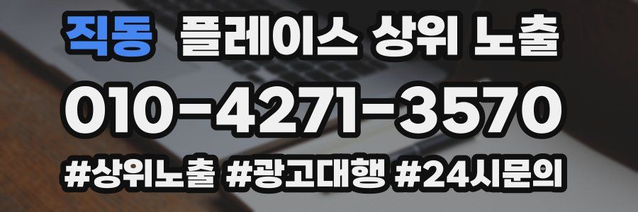 직동 플레이스 상위 노출