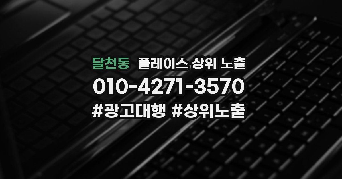 달천동 플레이스 상위 노출