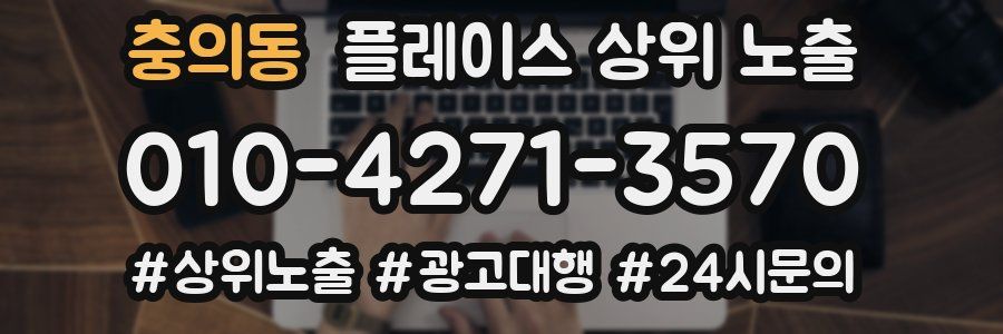 충의동 플레이스 상위 노출