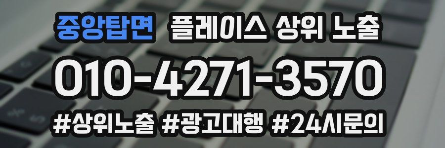 중앙탑면 플레이스 상위 노출