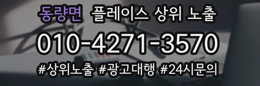 동량면 플레이스 상위 노출
