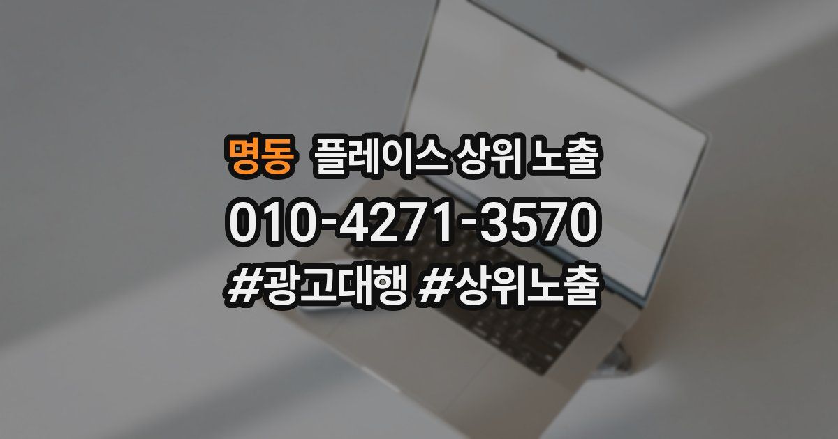 명동 플레이스 상위 노출