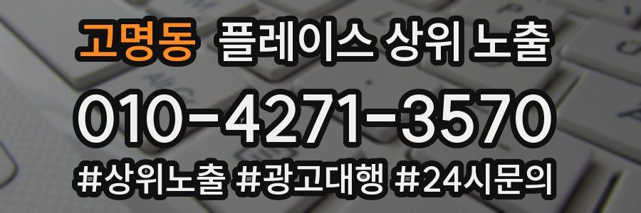 고명동 플레이스 상위 노출
