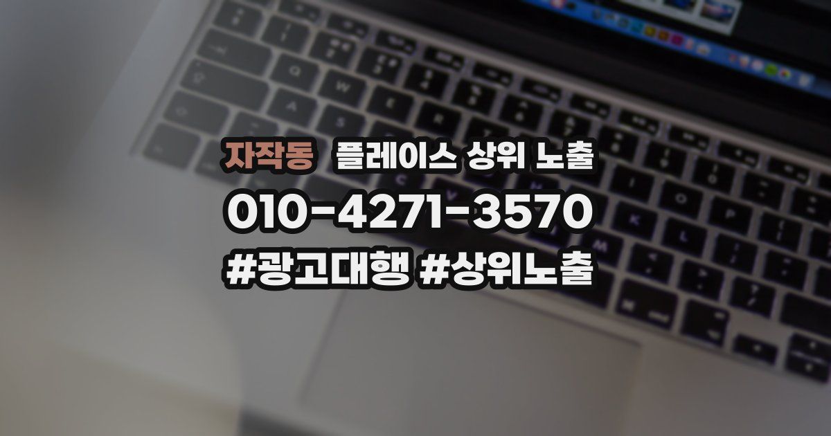 자작동 플레이스 상위 노출