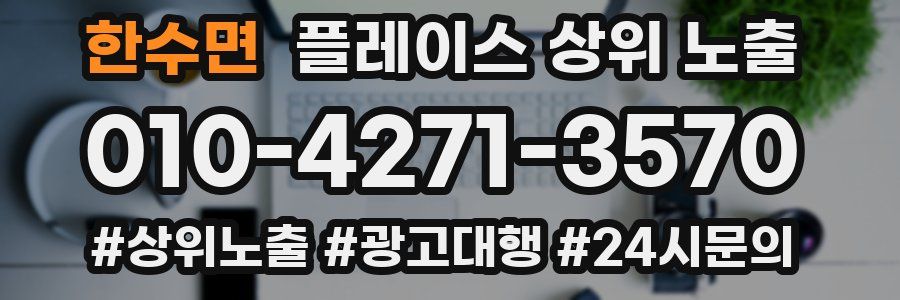 한수면 플레이스 상위 노출