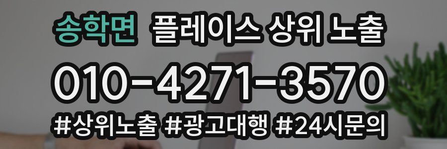 송학면 플레이스 상위 노출
