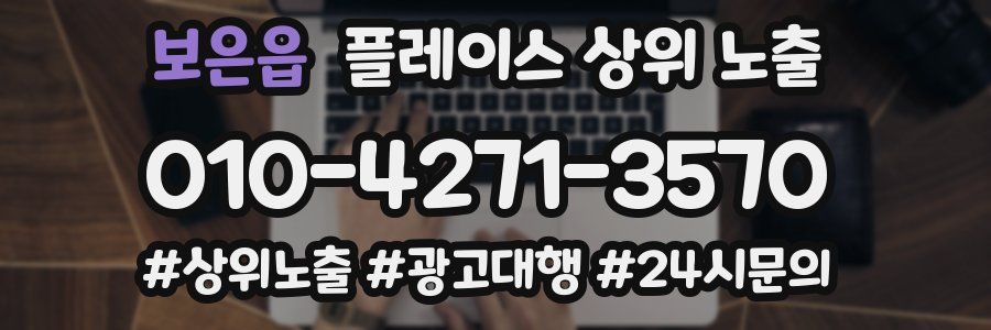 보은읍 플레이스 상위 노출
