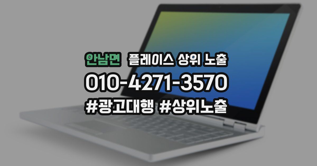 안남면 플레이스 상위 노출