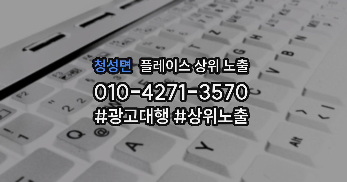 청성면 플레이스 상위 노출