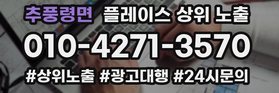 추풍령면 플레이스 상위 노출