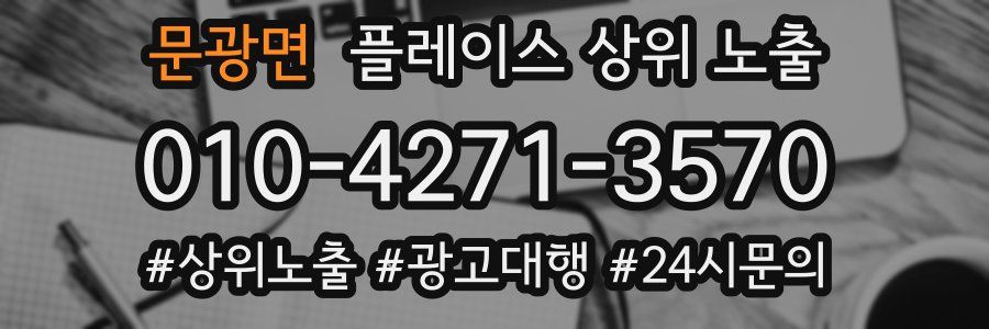 문광면 플레이스 상위 노출