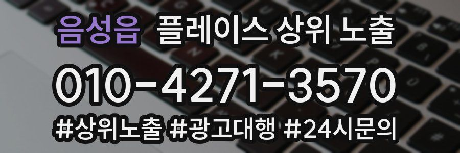 음성읍 플레이스 상위 노출