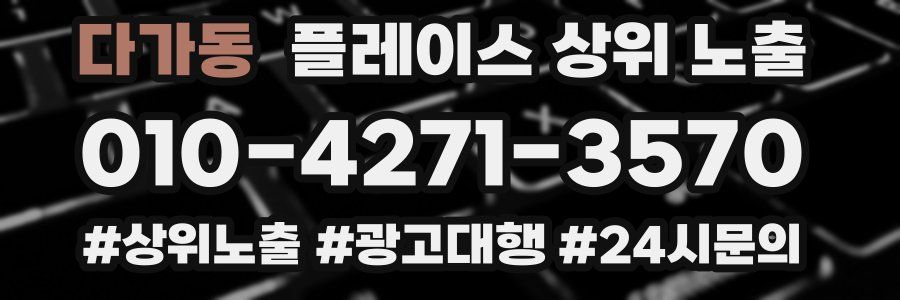 다가동 플레이스 상위 노출