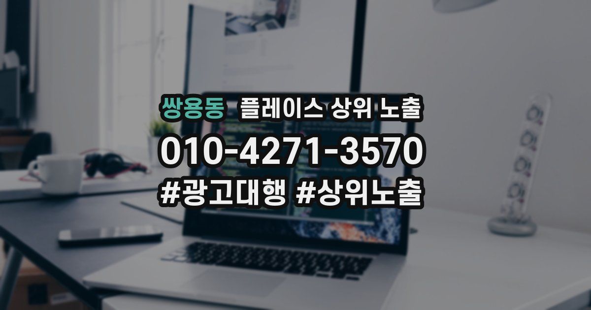 쌍용동 플레이스 상위 노출