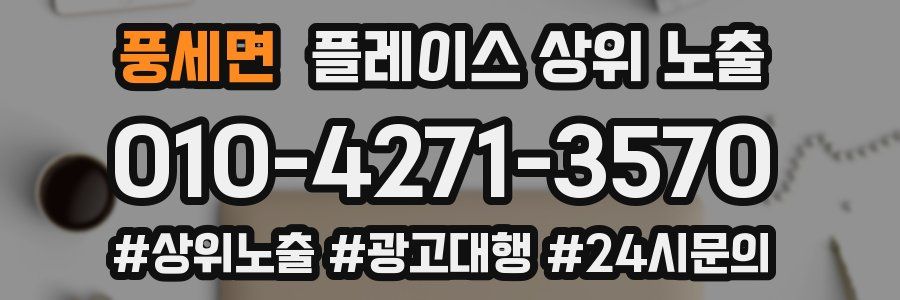 풍세면 플레이스 상위 노출
