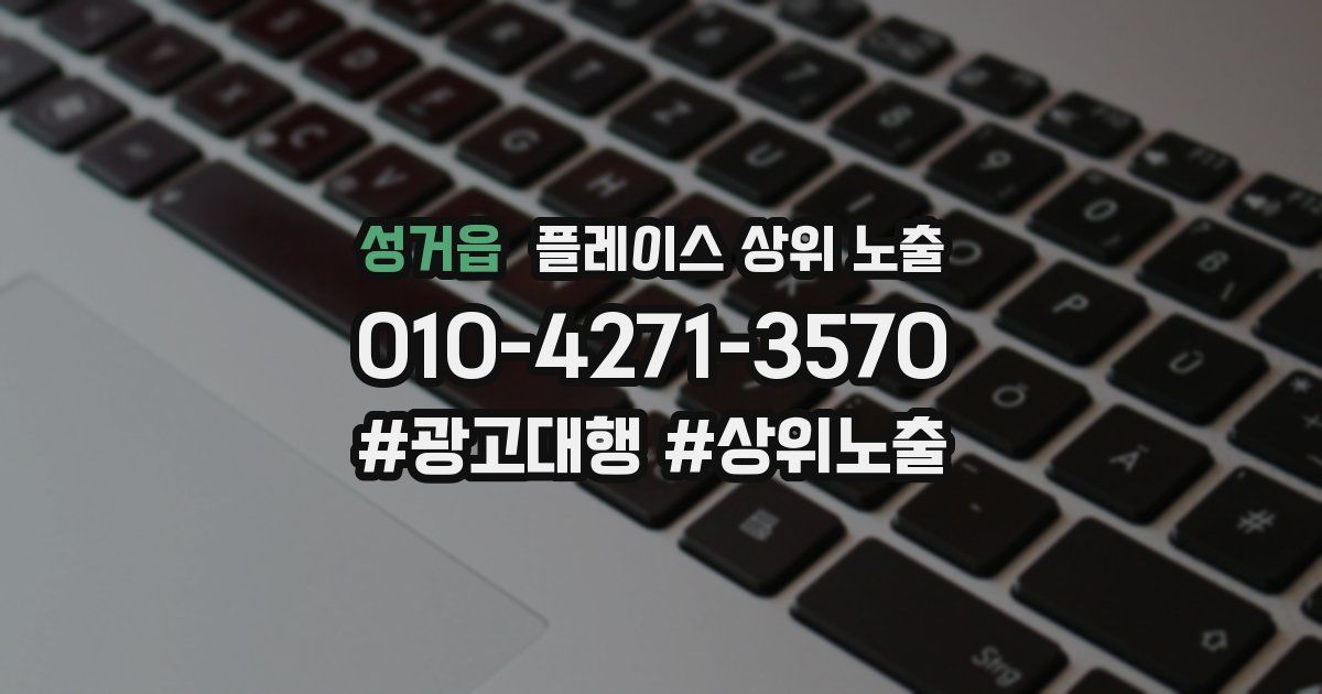 성거읍 플레이스 상위 노출