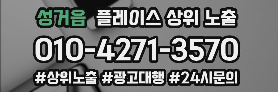 성거읍 플레이스 상위 노출