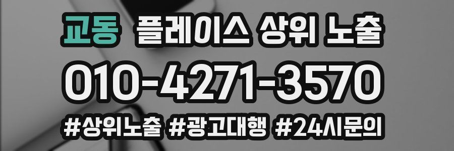 교동 플레이스 상위 노출