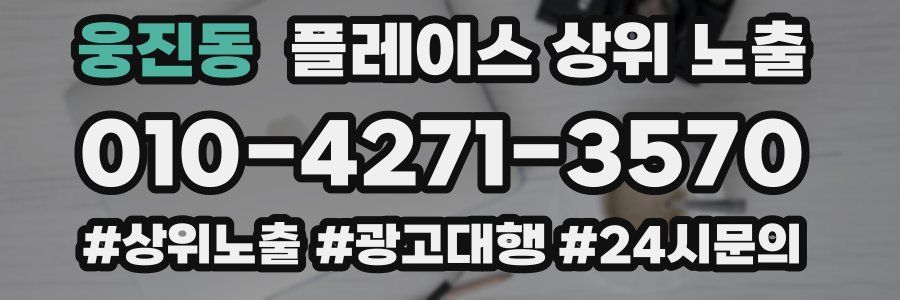 웅진동 플레이스 상위 노출