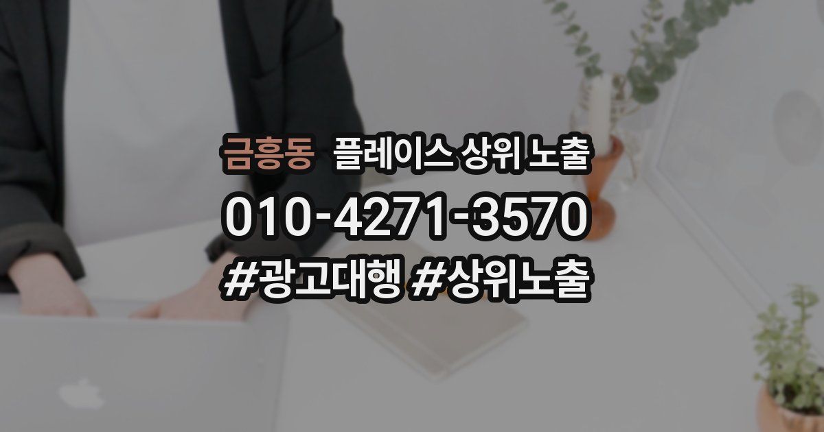금흥동 플레이스 상위 노출