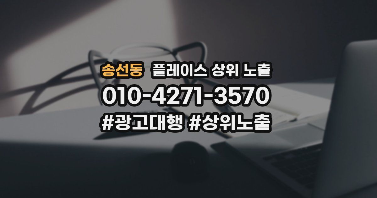 송선동 플레이스 상위 노출