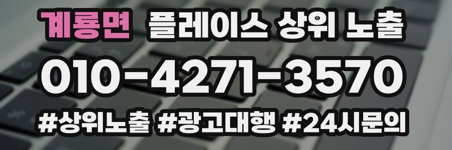 계룡면 플레이스 상위 노출